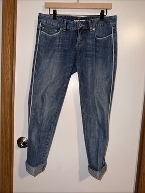 Tommy Hilfiger Blue Denim Boyfriend Jeans with White Side Stripe